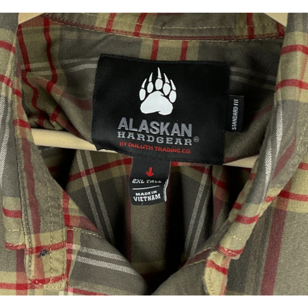Alaskan Hardgear Midnight Sun Shirt Men 2XL Tall Plaid Wool Blend AKHG View 2